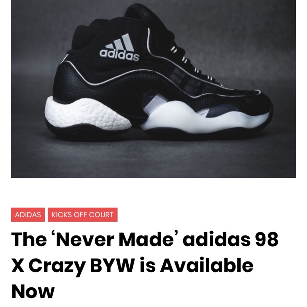 🆕 - Adidas  Kobe 98xCrazyBYW Boost - Size: M 9/10 - Picture 2 of 8